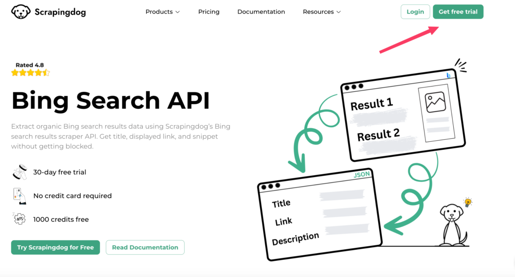 bing search api