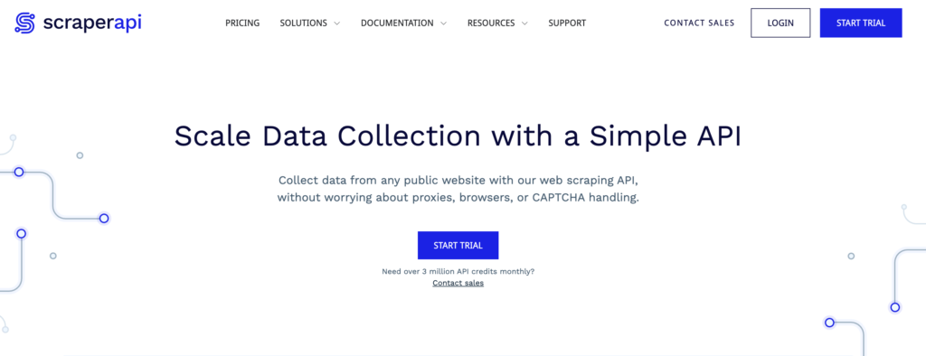Scraperapi dashboard
