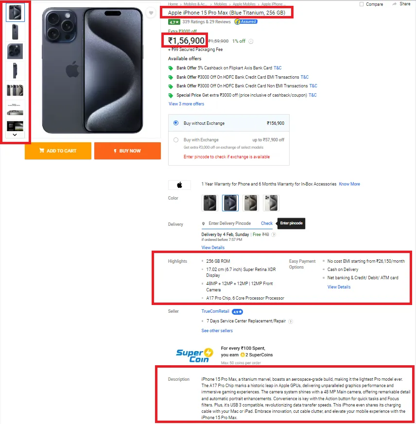 web scraping flipkart