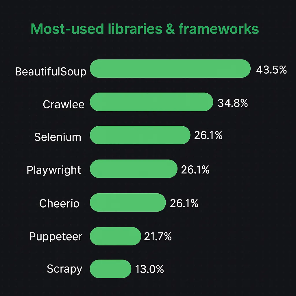 Most-used libraries & frameworks