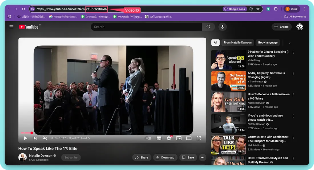 Video ID in YouTube Video