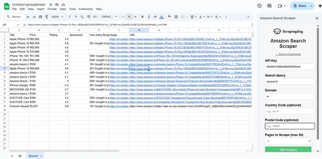 Google sheet